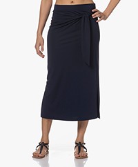 Plein Publique La Mael Jersey Midi Skirt - Darkblue