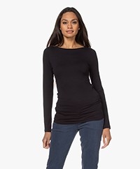 Majestic Filatures Soft Touch Boothals Longsleeve - Marine