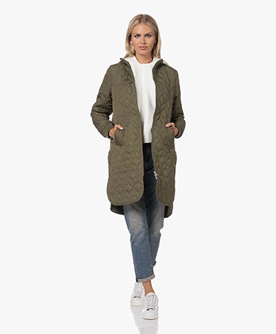 Ilse Jacobsen Padded and Quilted Coat - Army