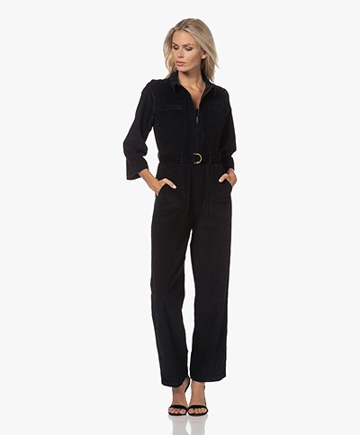 by-bar Louise Corduroy Jumpsuit - Midnight