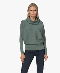 Sibin/Linnebjerg Merino Wool Blend Turtleneck Sweater - Teal