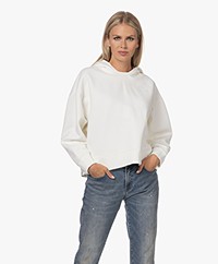 Denham Addison Box Hooded Sweater - Off-white
