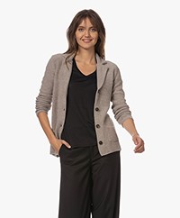 Belluna Fiore Wolmix Gebreid Blazervest - Beige Mêlee