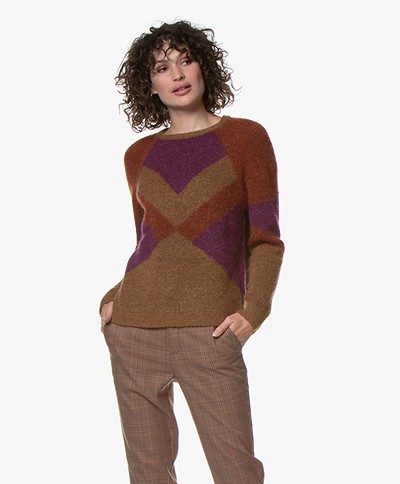 MKT Studio Koumad Color Block Sweater - Camel