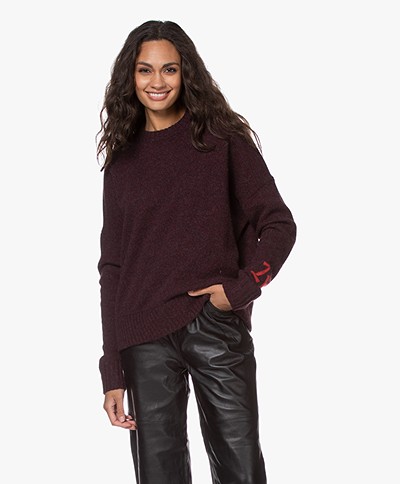 Zadig & Voltaire Roby RC Cashmere Sweater - Burgundy 