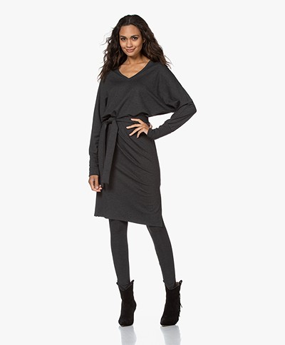 Majestic Filatures French Touch Jersey  Dress - Anthracite Melange