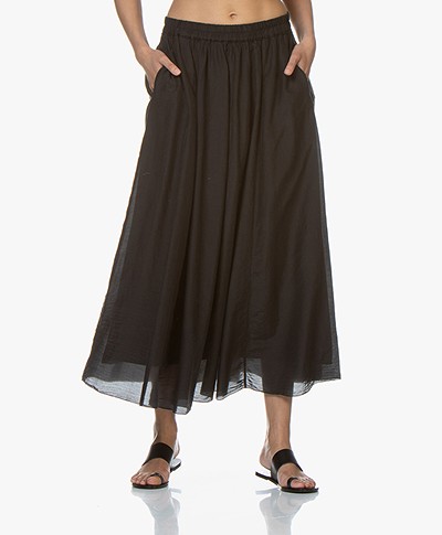 Pomandère Silk Blend Maxi Skirt - Black