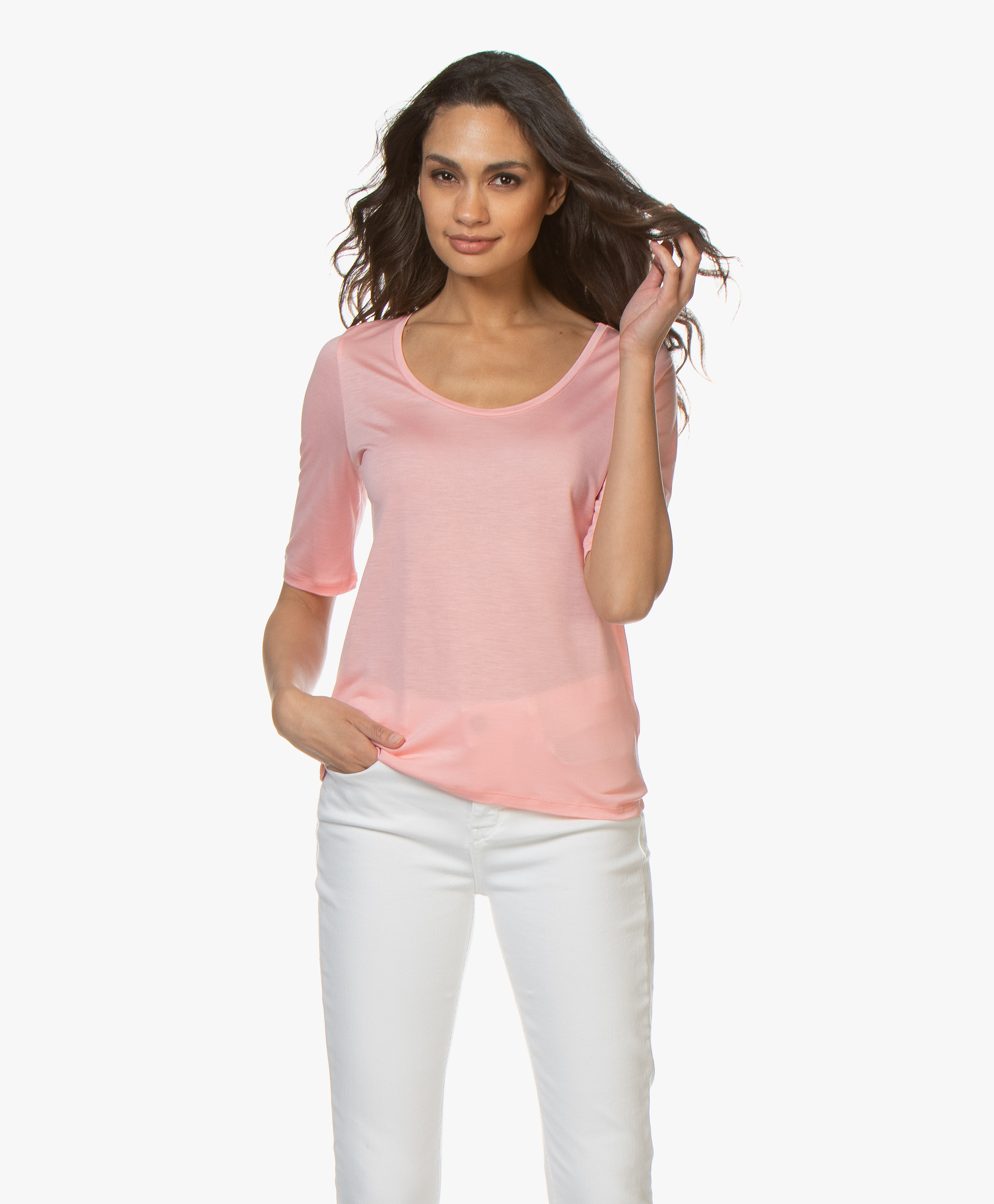 calvin klein scoop neck tee