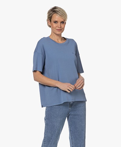 Denham Jane Loose-fit Korte Mouwen T-shirt - Blue Horizon