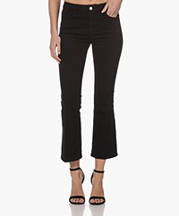 FRAME Le Cropped Mini Boot Stretch Jeans - Black
