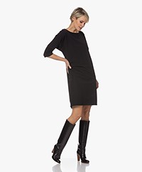 Penn&Ink N.Y Knee-length Travel Jersey Dress - Black