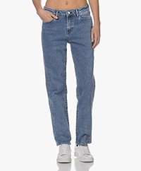 Denham Bardot Stonewash Straight Fit Jeans - Mid Blue