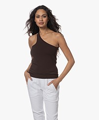 Closed One Shoulder Tanktop - Chilly Chocolate