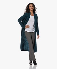 no man's land Maxi Cardigan with Tie-belt - Bottle Green