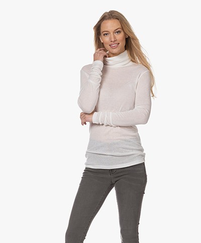 Closed Lyocell Mix Colshirt - Ivoor
