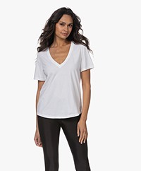 Neeve The Stella V-Neck T-shirt - Crispy White