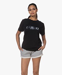 IRO Marcella Korte Mouwen Logo T-shirt - Zwart