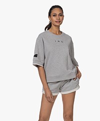 IRO Edea Short Sleeve Logo Sweater - Light Grey
