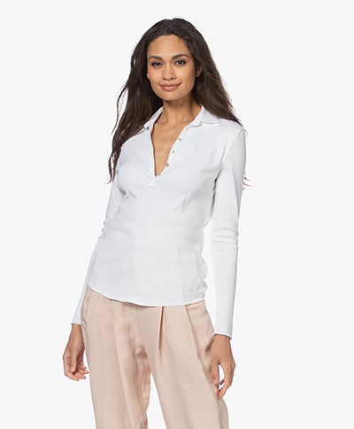 Belluna Kaya Cotton Jersey Blouse - White