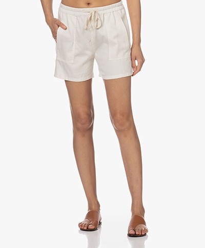 Josephine & Co Gamze Tencel-Linen Blend Shorts - Sand