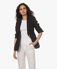 Woman by Earn Maan Linnen Blazer - Zwart