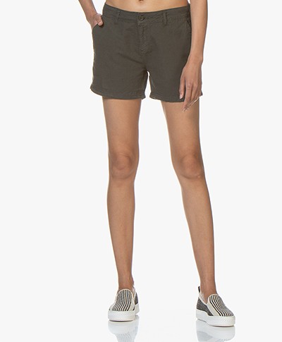 BRAEZ Linen Blend Shorts - Army