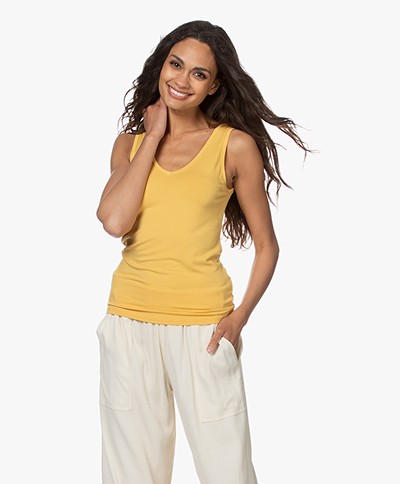 Majestic Filatures Soft Touch V-neck Tanktop - Yellow