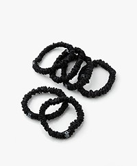 slip™ 6-pack Skinnies Zijden Scrunchies - Zwart