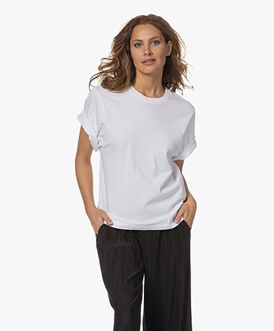 IRO Edjy T-shirt with Cut-Out at Back - White