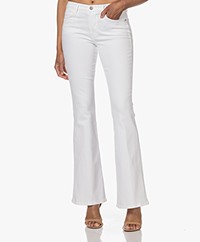 FRAME Le High Flare Stretch Jeans - White