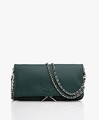 Zadig & Voltaire Rock Grained Leather Shoulder Bag/Clutch - Abyss