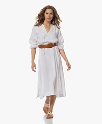 James Perse Linen Midi Dress - White