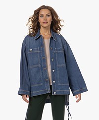 Closed Denim Shacket with Side Slits - Mid Blue