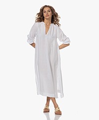 James Perse Linen Midi Dress - White