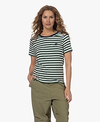 Plein Publique L'Amelie Striped T-Shirt - Ivory/Green 