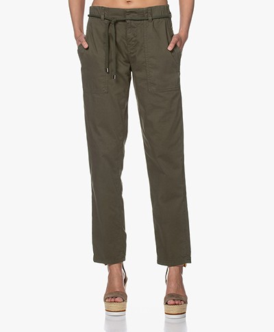 Drykorn Bad Loose-fit Cotton Blend Pants - Army