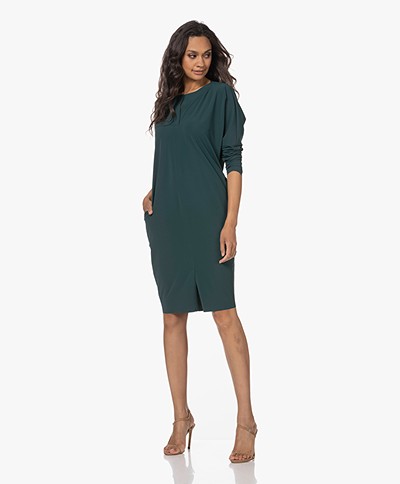 Woman by Earn Anouk Tech Jersey Knee-length Dress - Dark Green
