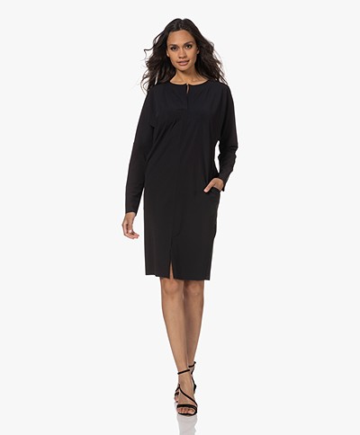 Woman by Earn Anouk Tech Jersey Knee-length Dress - Black