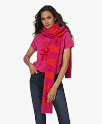 Zadig & Voltaire Shay Striped Cashmere Scarf - Framboise