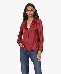 Zadig & Voltaire Tink Japanese Satin Blouse - Wine