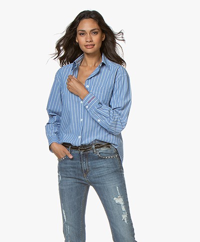 Zadig & Voltaire Tais Rayee Striped Blouse - Ciel