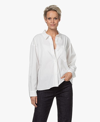 Denham Jill Cotton Poplin Shirt - White