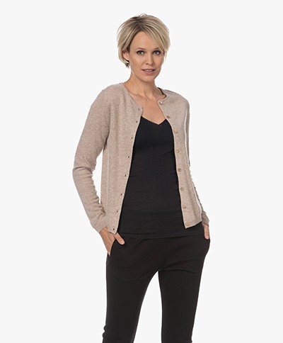 Resort Finest Lucca Basic Cashmere Cardigan - Taupe