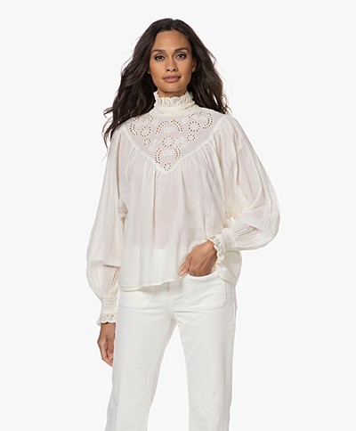 MKT Studio Hillary Broderie Anglaise Blouse - Craie
