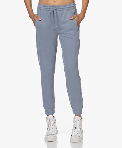 Drykorn Once French Terry Katoenmix Sweatpants - Dusty Blue