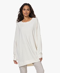 Woman by Earn Tom Oversized Velours Sweatshirt - Off-white 