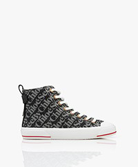 See by Chloé Aryana High-Top Logo Sneakers - Grey/Black