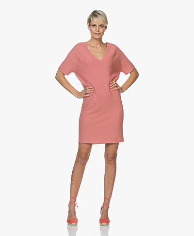 Drykorn Salita Cotton-Cashmere Knitted Dress - Pink