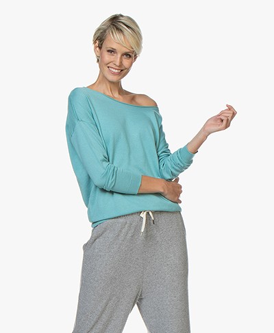 Marie Sixtine Bleuet Sweater in a Fine Knit with Silk - Topaz