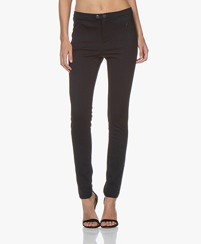 Repeat Ponte Jersey Pants in Viscose Blend - Navy